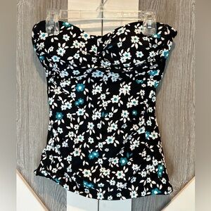 D05.12. Anne Cole Multicolor Strapless tankini Sz S nice condition.